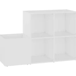 vidaXL Armoire à chaussures d'entrée blanc bois d'ingénierie