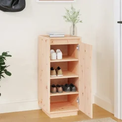 vidaXL Armoire à chaussures 35x35x80 cm Bois de pin massif