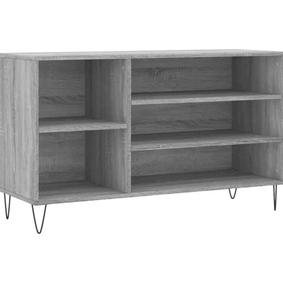 vidaXL Armoire à chaussures Sonoma gris 102x36x60 cm Bois d'ingénierie