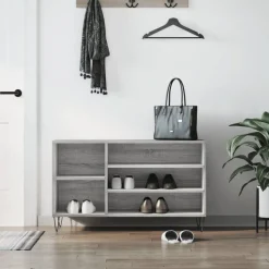 vidaXL Armoire à chaussures Sonoma gris 102x36x60 cm Bois d'ingénierie