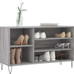 vidaXL Armoire à chaussures Sonoma gris 102x36x60 cm Bois d'ingénierie