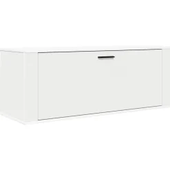 vidaXL Armoire à chaussures murale Blanc 100x35x38cm Bois d'ingénierie