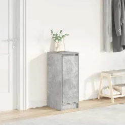 vidaXL Armoire à chaussures gris béton 29,5x34x76 cm bois d'ingénierie