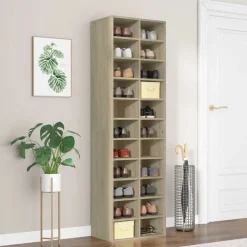 vidaXL Armoire à chaussures chêne sonoma 54x34x183cm bois d'ingénierie