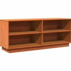 vidaXL Armoire à chaussures cire marron 110x34x45 cm bois pin massif