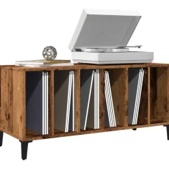 vidaXL Armoire à disques vieux bois 100x38x48 cm bois d'ingénierie