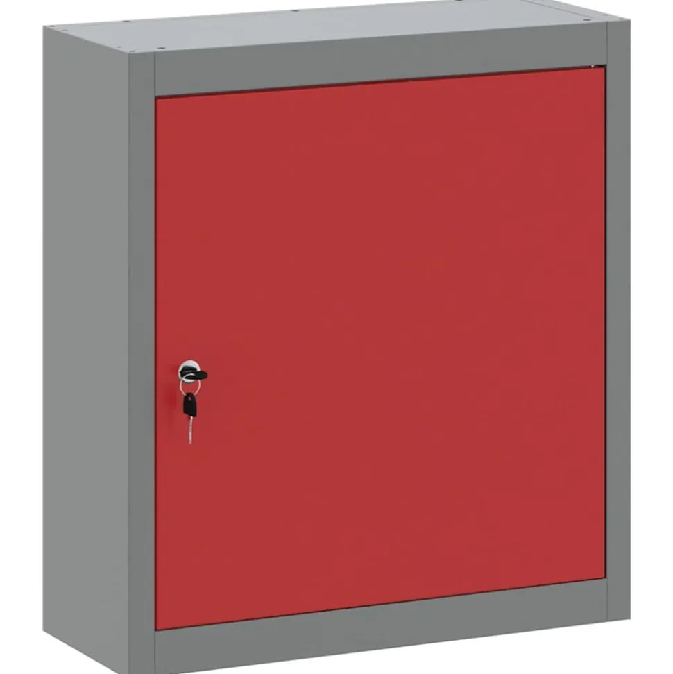 vidaXL Armoire à outils avec étagère Rouge et Gris 50 x 20 x 55 cm