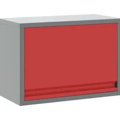 vidaXL Armoire à outils avec stockage Rouge et Gris 50 x 25 x 35 cm
