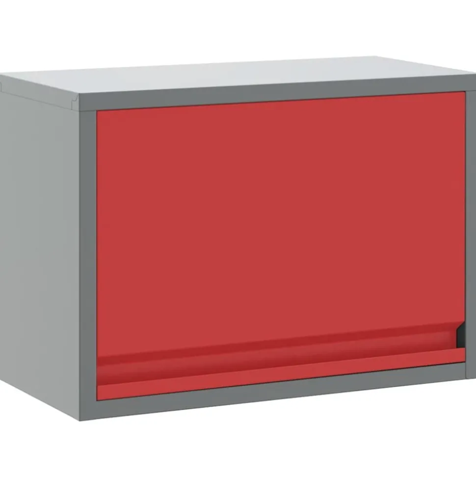 vidaXL Armoire à outils avec stockage Rouge et Gris 50 x 25 x 35 cm