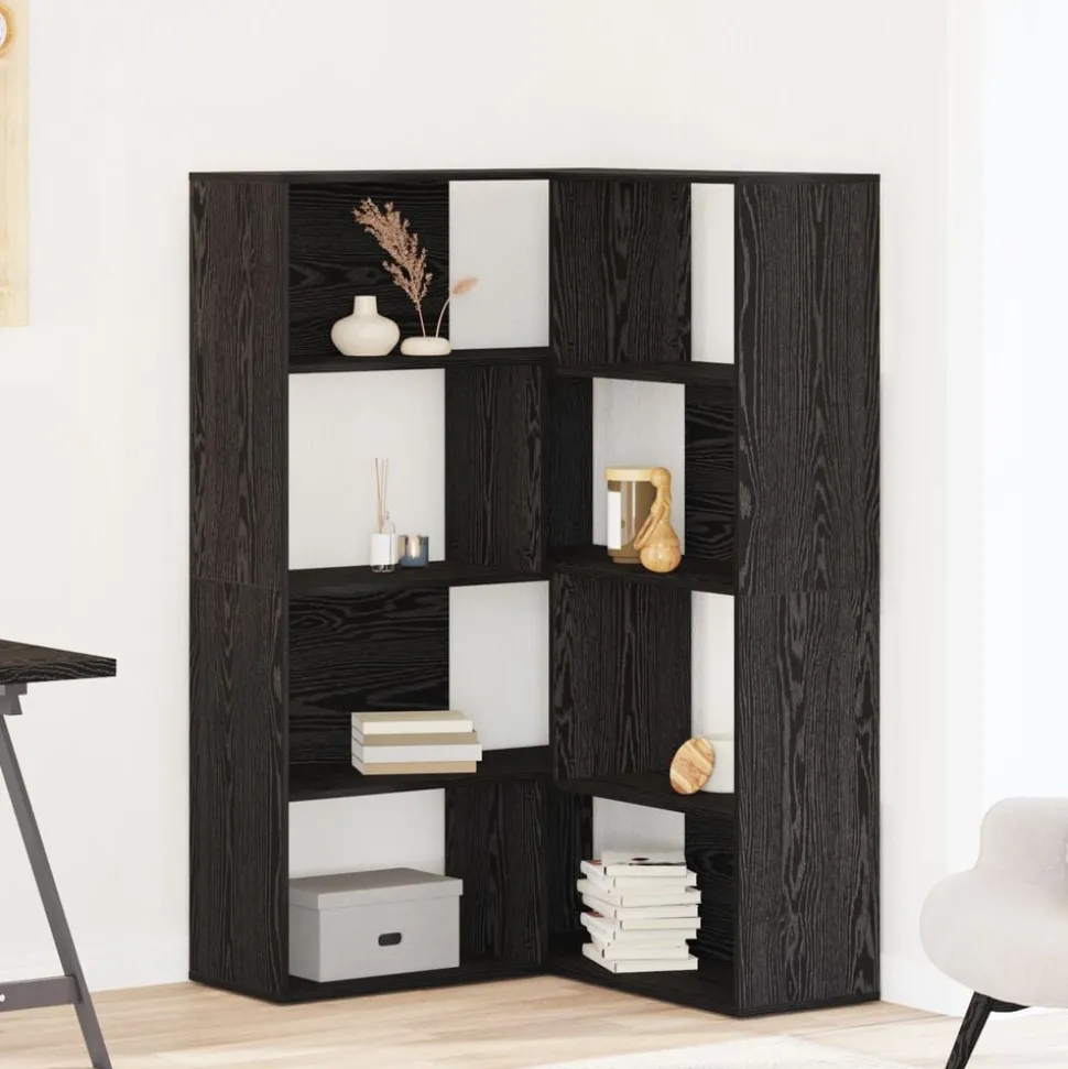 vidaXL Armoire 2 pcs Chêne noir 85 x 85 x 140 cm Bois d'ingénierie