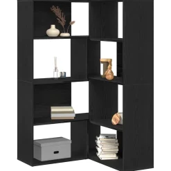 vidaXL Armoire 2 pcs Chêne noir 85 x 85 x 140 cm Bois d'ingénierie