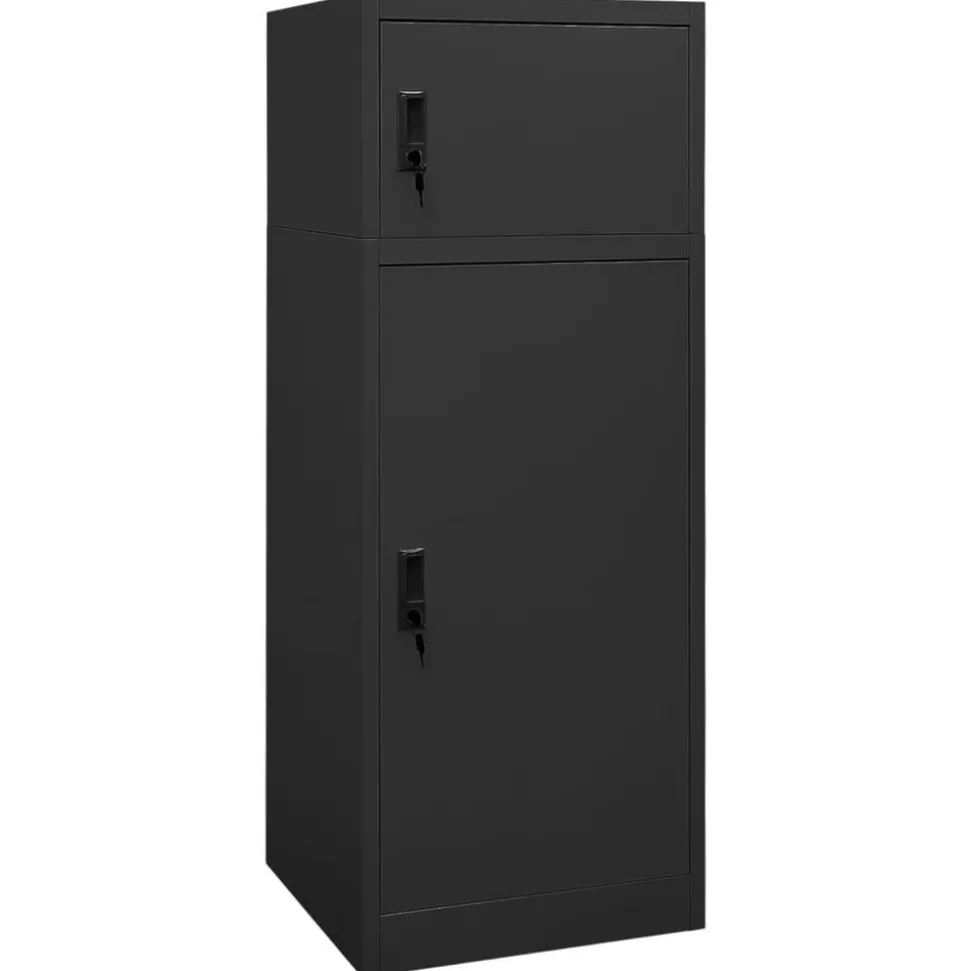 vidaXL Armoire à selles Anthracite 53x53x140 cm Acier