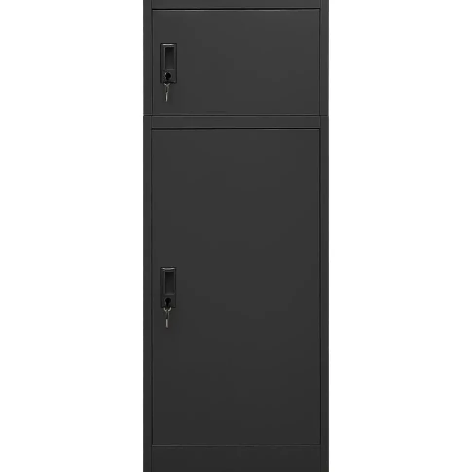 vidaXL Armoire à selles Anthracite 53x53x140 cm Acier