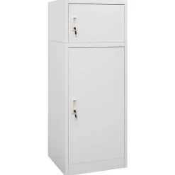 vidaXL Armoire à selles Gris clair 53x53x140 cm Acier