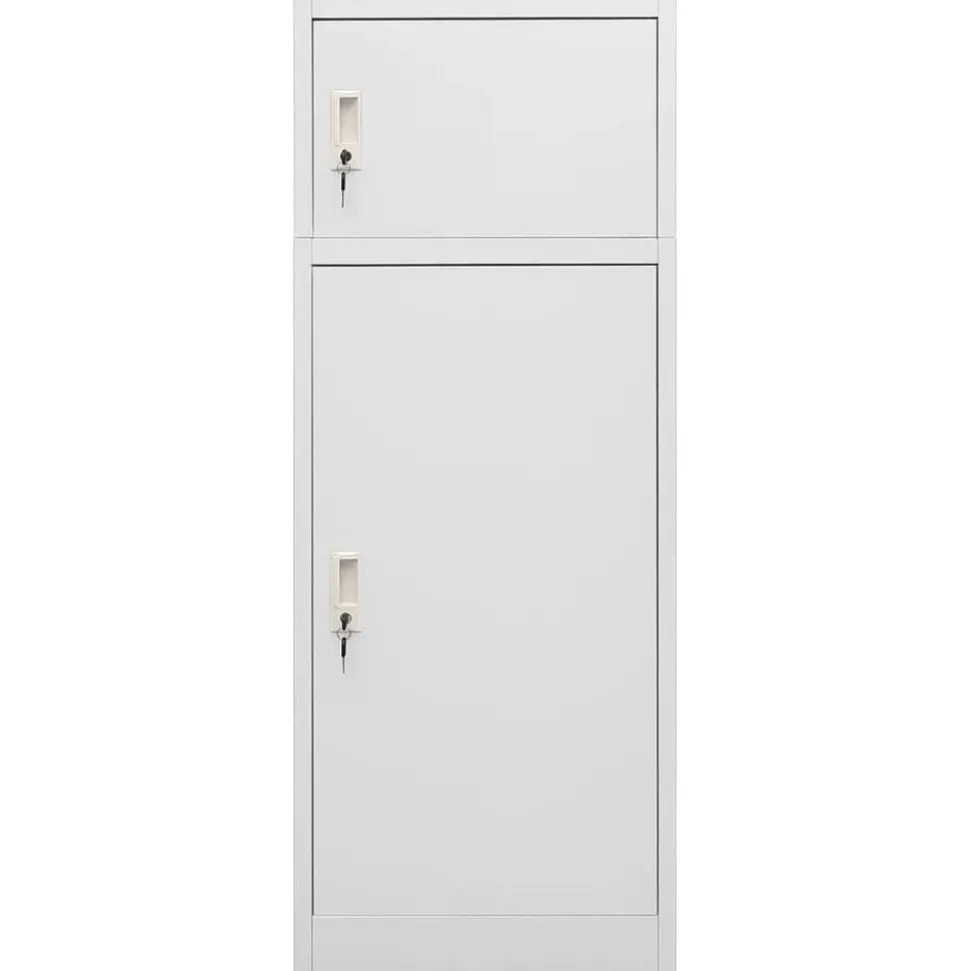 vidaXL Armoire à selles Gris clair 53x53x140 cm Acier
