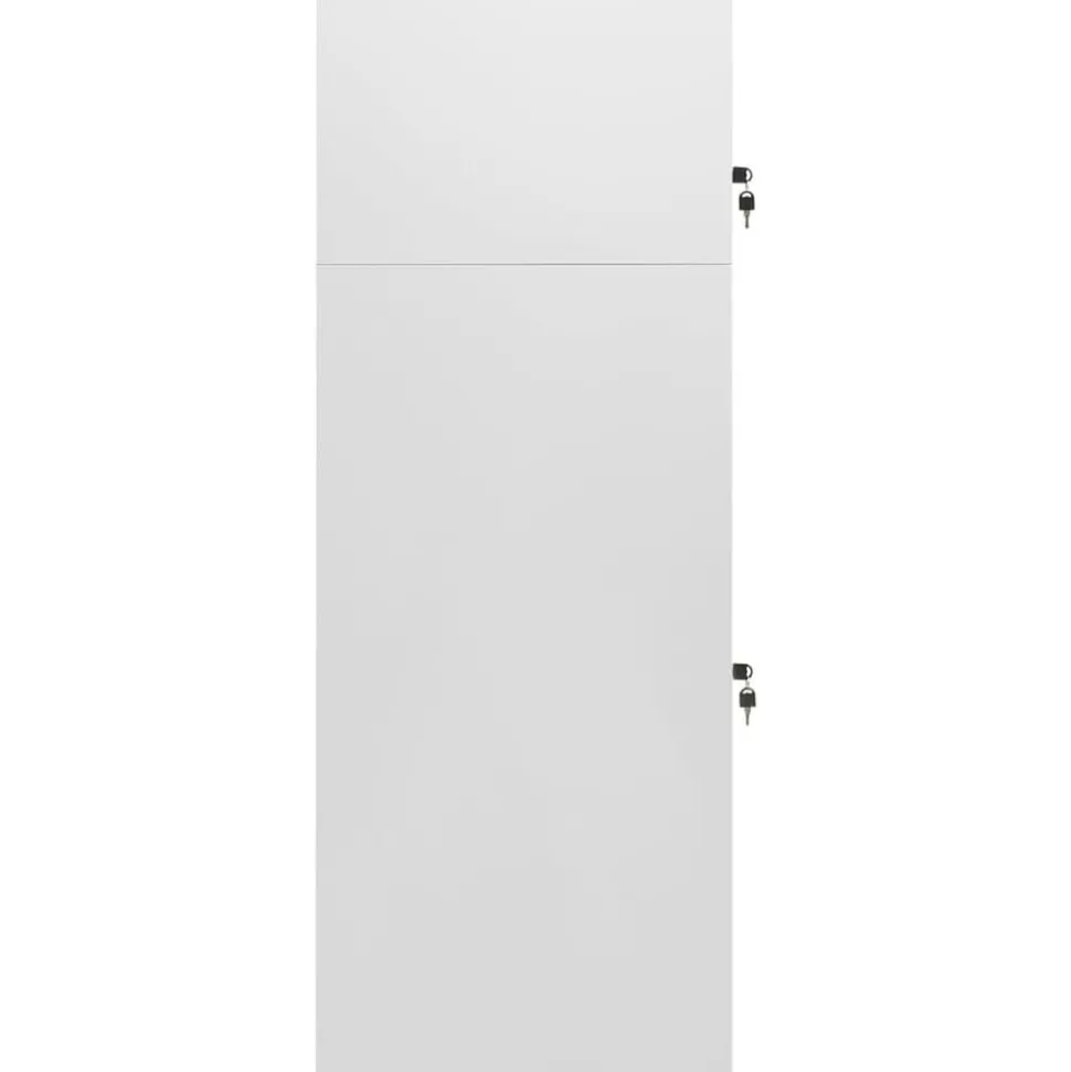 vidaXL Armoire à selles Gris clair 53x53x140 cm Acier