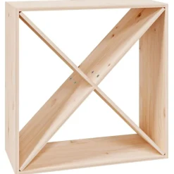 vidaXL Armoire à vin 62x25x62 cm Bois de pin massif
