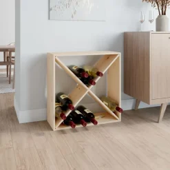 vidaXL Armoire à vin 62x25x62 cm Bois de pin massif