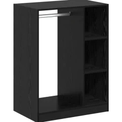 vidaXL Armoire avec étagère avec stockage Chêne noir 77 x 48 x 102 cm