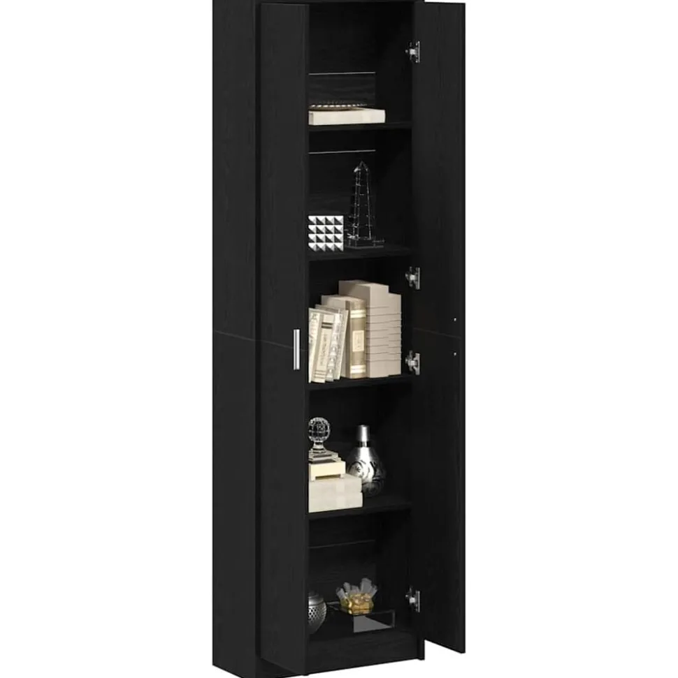 vidaXL Armoire Chêne noir 55 x 25 x 189 cm Bois d'ingénierie