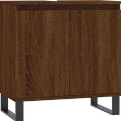vidaXL Armoire de bain chêne marron 58x33x60 cm bois d'ingénierie
