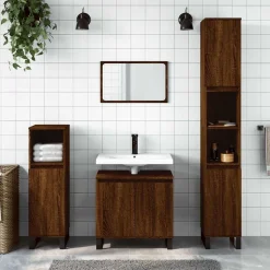 vidaXL Armoire de bain chêne marron 58x33x60 cm bois d'ingénierie