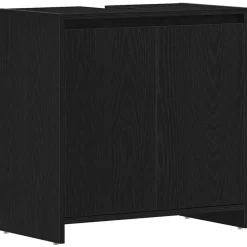 vidaXL Armoire de bain chêne noir 60x33x60 cm bois d'ingénierie