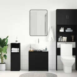 vidaXL Armoire de bain chêne noir 60x33x60 cm bois d'ingénierie
