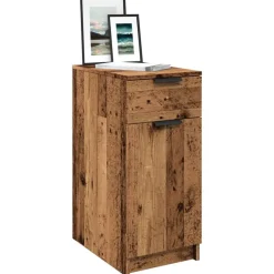 vidaXL Armoire de bureau vieux bois 33x50x75 cm bois d'ingénierie