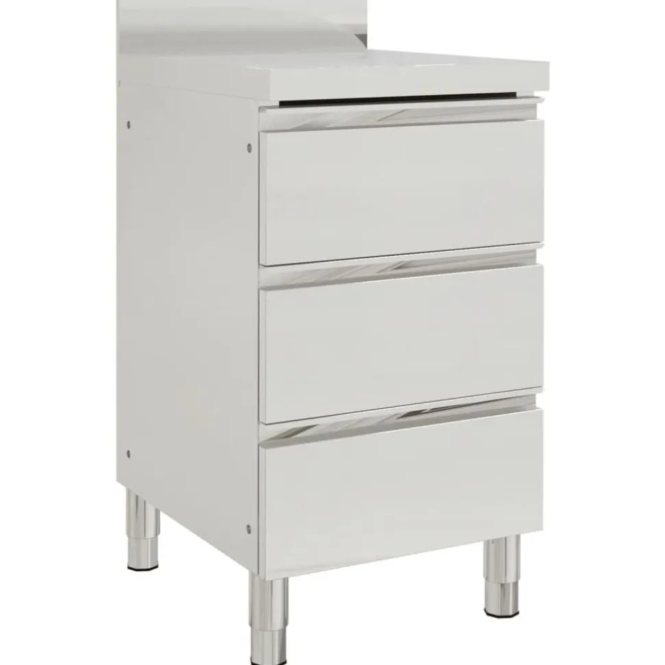 vidaXL Armoire de cuisine commerciale avec 3 tiroirs 50 x 60 x 96 cm