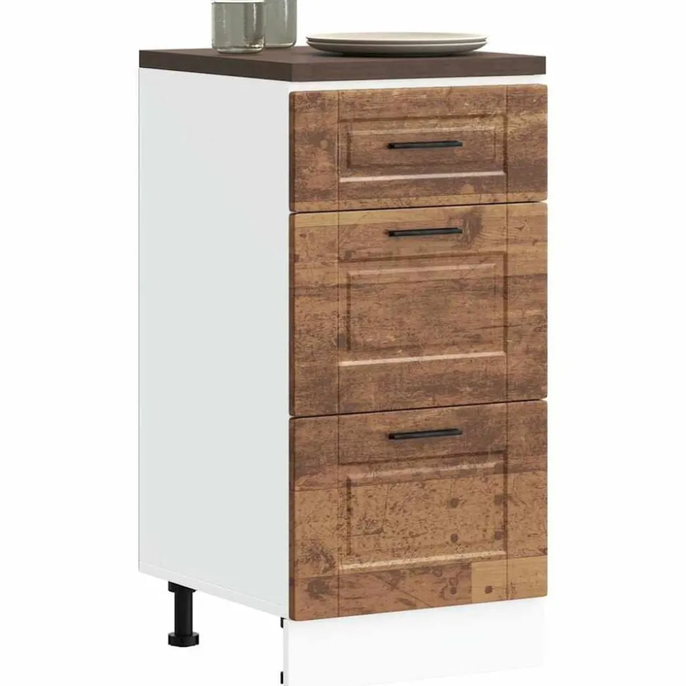 vidaXL Armoire de cuisine Porto vieux bois bois d'ingénierie