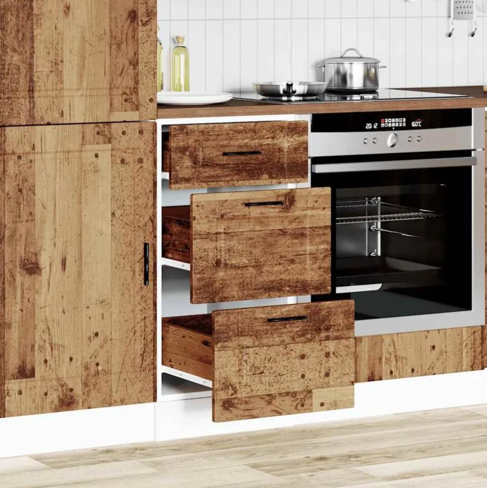 vidaXL Armoire de cuisine Porto vieux bois bois d'ingénierie