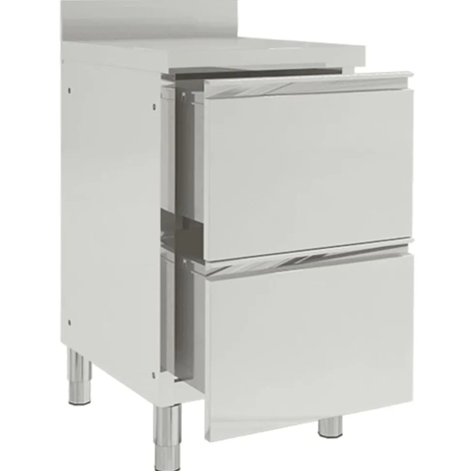 vidaXL Armoire de cuisine commerciale avec 2 tiroirs 50 x 60 x 96 cm