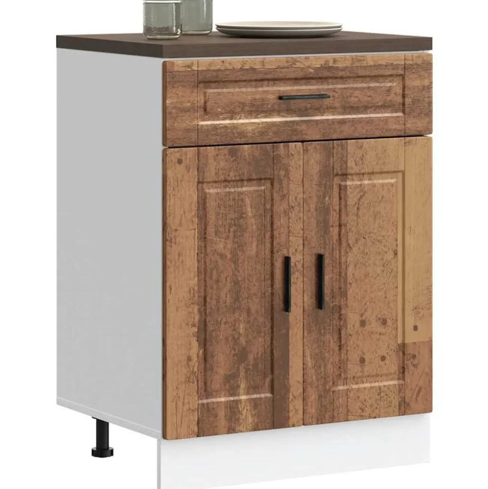vidaXL Armoire de cuisine Porto vieux bois bois d'ingénierie