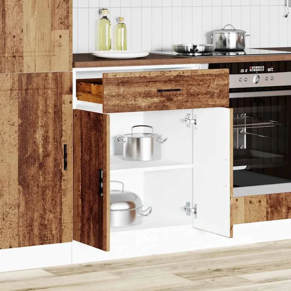 vidaXL Armoire de cuisine Porto vieux bois bois d'ingénierie
