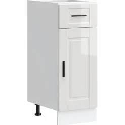 vidaXL Armoire de cuisine Porto blanc brillant bois ingénierie