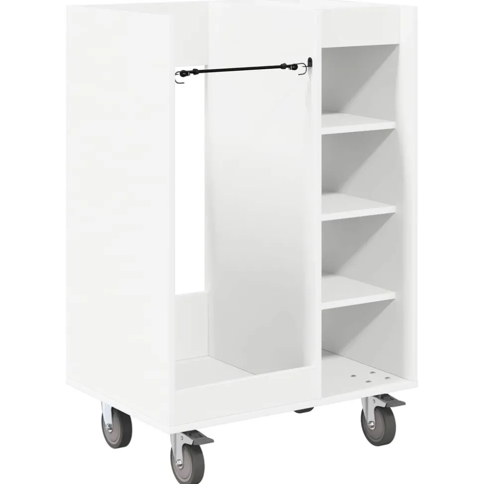 vidaXL Armoire de Golf avec roue Uni Blanc 65 x 45 x 98 cm