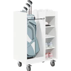 vidaXL Armoire de Golf avec roue Uni Blanc 65 x 45 x 98 cm