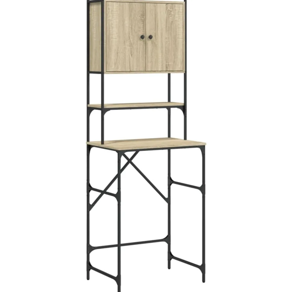 vidaXL Armoire de machine à laver chêne sonoma 68x48,5x194 cm
