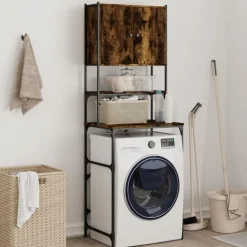 vidaXL Armoire de machine à laver chêne fumé 68x48,5x194 cm