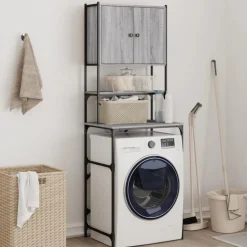 vidaXL Armoire de machine à laver sonoma gris 68x48,5x194 cm