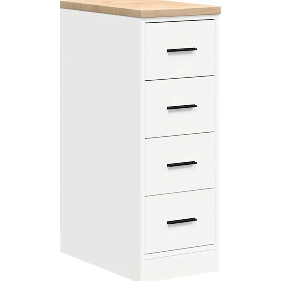 vidaXL Armoire de rangement de garage blanc 30x51x85 cm bois de pin