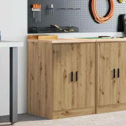 vidaXL Armoire de rangement de garage chêne artisanal bois de pin