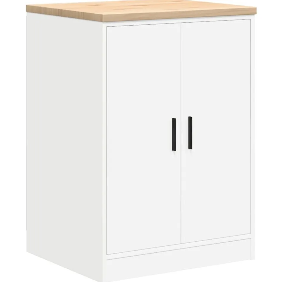 vidaXL Armoire de rangement de garage blanc 60x51x85 cm bois de pin