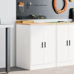 vidaXL Armoire de rangement de garage blanc 60x51x85 cm bois de pin