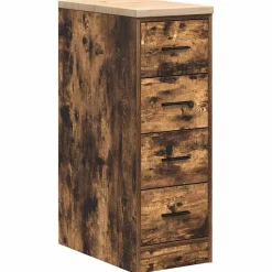 vidaXL Armoire de rangement de garage chêne fumé 30x51x85 cm bois pin