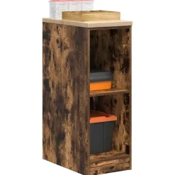 vidaXL Armoire de rangement de garage chêne fumé 30x51x85 cm bois pin