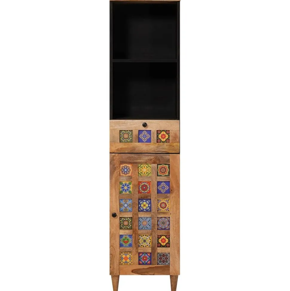 vidaXL Armoire de salle de bain avec tiroir Naturel 38 x 33 x 160 cm