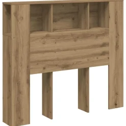 vidaXL Armoire de tête de lit chêne artisanal 120x19x104,5 cm