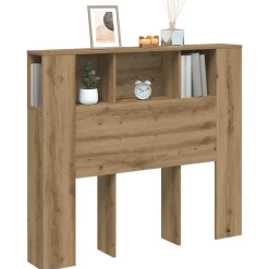 vidaXL Armoire de tête de lit chêne artisanal 120x19x104,5 cm